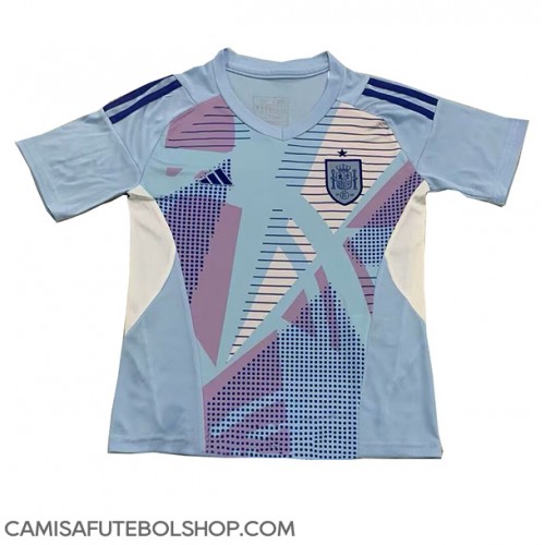 Camisa de time de futebol Espanha Goleiro Replicas 1º Equipamento Europeu 2024 Manga Curta